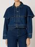 Cleobella Solid Blue Clarke Jacket Size S - photo 2