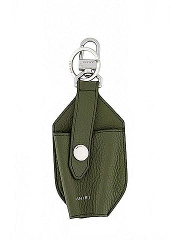 Amiri Pebbled Hand Sanitizer Holder in Military Green (view 1)