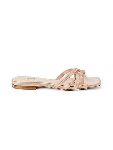 L'Agence Women's Abelle Satin Flat Sandal (view 1)