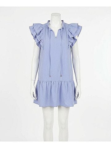 Entro Front Tie Ruffle Dress (view 1)