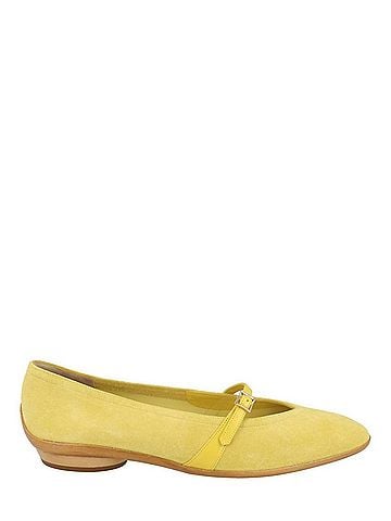 Salvatore Ferragamo Women's Audrey Ballet Flats in Yellow (view 1)