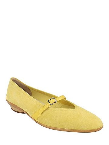 Salvatore Ferragamo Women's Audrey Ballet Flats in Yellow (view 2)