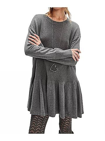 Free People Time On My Side Mini Dress in Heather Gray (view 2)