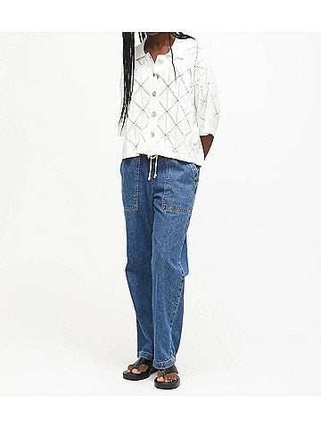 Electric & Rose Camp Knit Shirt in Cloud (view 2)