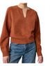 Lilla P Orange Split Neck Raglan Pullover in Chutney Size S - photo 2