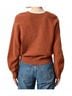 Lilla P Orange Split Neck Raglan Pullover in Chutney Size S - photo 3