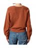 Lilla P Orange Split Neck Raglan Pullover in Chutney Size M - photo 3