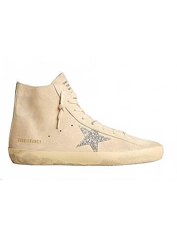 Golden Goose Women's Francy Suede Sneakers in Pearl (view 1)