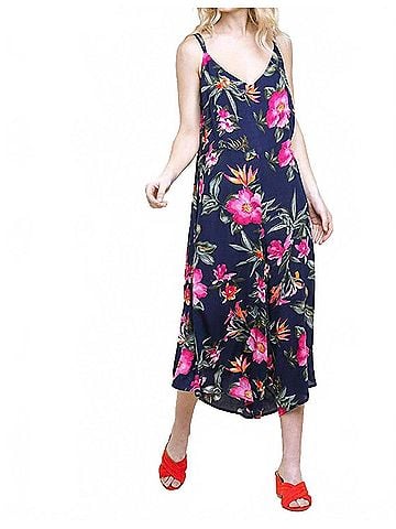 Umgee Blooming Beauty Floral Jumpsuit in Navy (view 2)