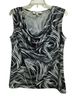 Jones Studio Print Black White Sleeveless Blouse Size L - photo 1
