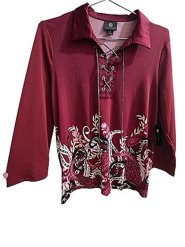 JM Collection Long Sleeve Blouse (view 1)