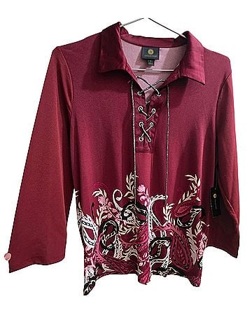 JM Collection Long Sleeve Blouse (view 2)