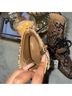 Express Animal Print Brown Tan Ankle Boots Size 6 - photo 7
