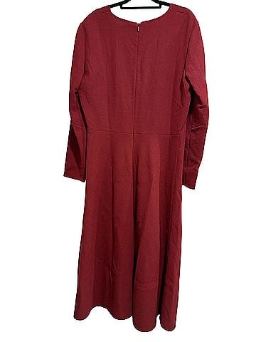 Lafayette 148 New York Responsible Nouveau Crepe Midi Wool Dress (view 2)