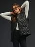 Anthropologie 100% Polyurethane 100% Polyester Solid Graphic Black Vest One size - photo 5