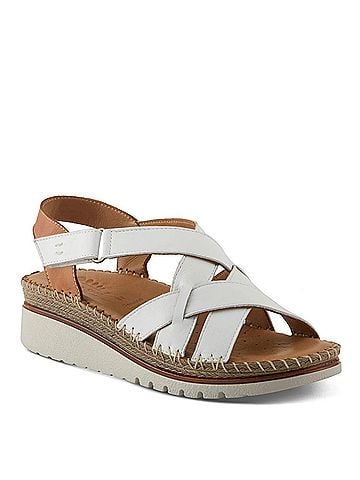 Spring Step Women's Migula Wedge Sandal in White (view 2)