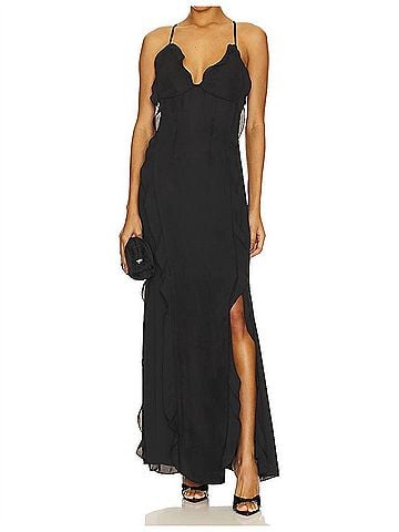 SIMKHAI Emily Maxi Dress in Black (view 2)