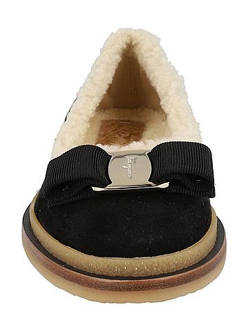 Salvatore Ferragamo Women's Varina Par Flats in Black (view 2)