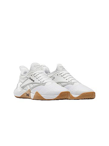 Reebok Women's Nano Court Shoes in White/Black/Grey (view 2)