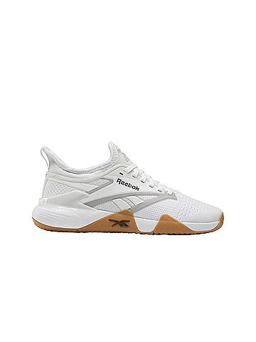 Reebok Women's Nano Court Shoes in White/Black/Grey (view 1)