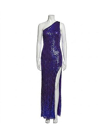 Mac Duggal Darla Asymmetrical One Shoulder Formal Prom Dress in Violet (view 1)