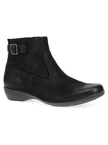 Dansko Women's Finnley Leather Bootie in Black (view 1)