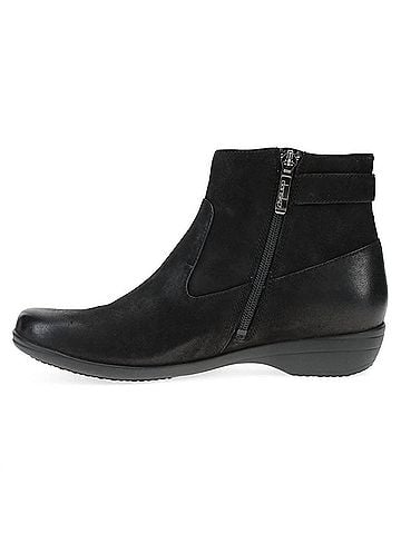 Dansko Women's Finnley Leather Bootie in Black (view 2)