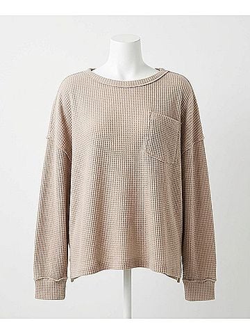 Free People Dawson Pocket Thermal Top in Smooth Stone (view 1)