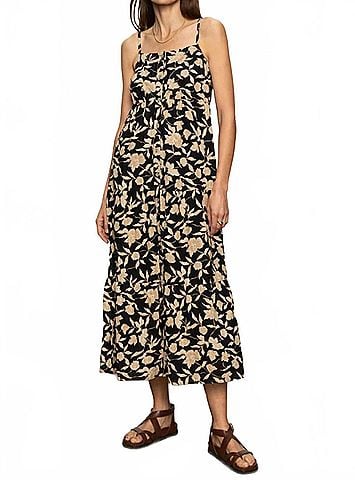 Sanctuary Tiered Picot Dress in Bandana Print (view 2)