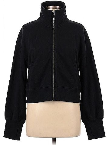 Free People High Jump Zip Up Jacket in Black (view 1)