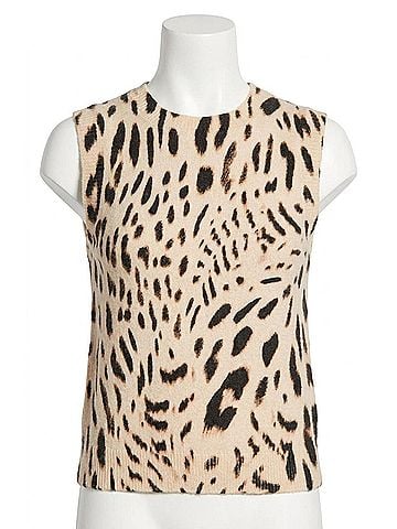 Sanctuary Fuzzy Leopard Vest in Beige (view 1)