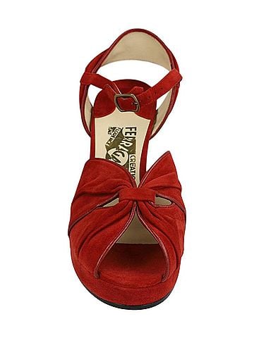 Salvatore Ferragamo Women's Ava Heel Sandal in Red (view 2)