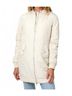 Mystree Solid White Quilted Long Bomber Jacket in Ivory Size M - photo 2