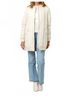 Mystree Solid White Quilted Long Bomber Jacket in Ivory Size M - photo 6