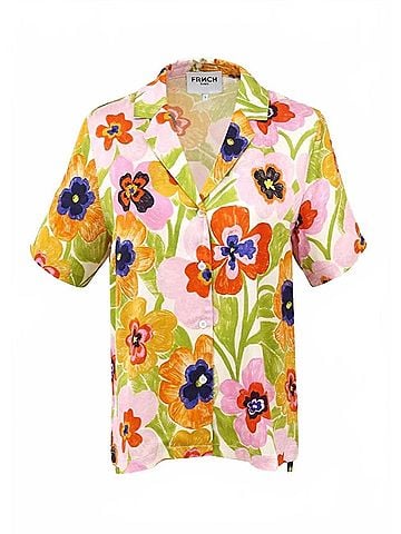 FRNCH Chelly Button Down Top in Multi (view 1)