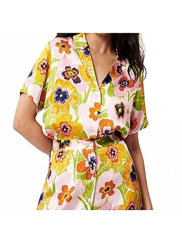 FRNCH Chelly Button Down Top in Multi (view 2)