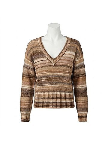 Veronica Beard Diora Pullover Sweater in Desert Khaki Multi (view 1)