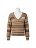 Veronica Beard Brown Diora Pullover Sweater in Desert Khaki Multi Size L - photo 1