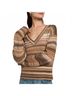 Veronica Beard Brown Diora Pullover Sweater in Desert Khaki Multi Size L - photo 2