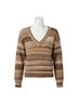 Veronica Beard Brown Diora Pullover Sweater in Desert Khaki Multi Size M - photo 1