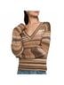 Veronica Beard Brown Diora Pullover Sweater in Desert Khaki Multi Size M - photo 2
