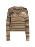 Veronica Beard Brown Diora Pullover Sweater in Desert Khaki Multi Size S - photo 3