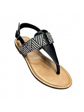 Pierre Dumas Women's Open Toe Raffia Trim Sandal (view 2)