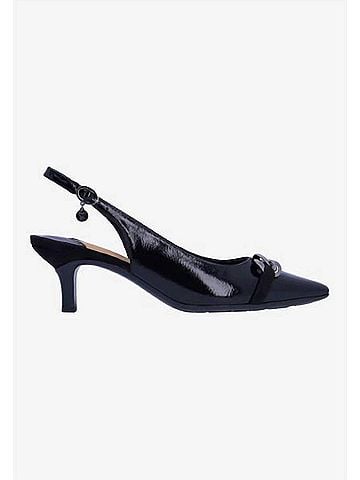 J. Renee Women's Kallan Sling Back Pumps in Black Patent/Suede (view 1)
