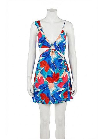 For Love & Lemons Lorenza Cutout Satin Mini Dress (view 1)