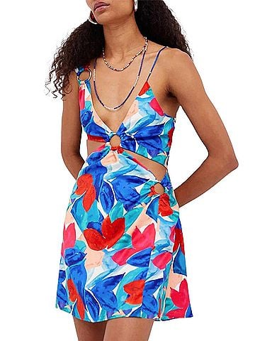 For Love & Lemons Lorenza Cutout Satin Mini Dress (view 2)