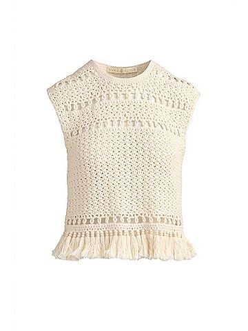 Marie Oliver Mira Crochet Top in Vesper (view 1)