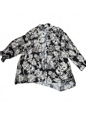 Papillon Women's Leaf Print High Low Cover Up in Multicolor (view 1)