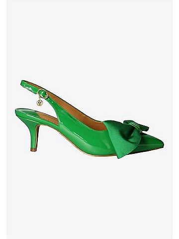 J. Renee Women's Devika Sling Back Pumps in Green Patent (view 2)