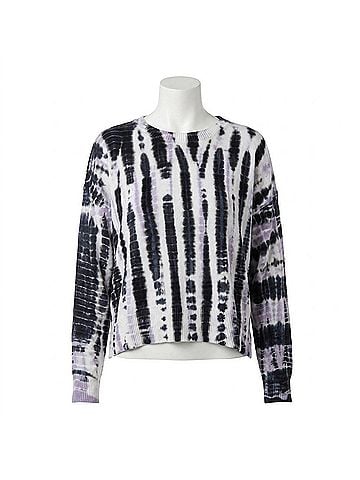 Sanctuary Sunsetter Tie Dye Sweater in Ice Lilac Black (view 1)